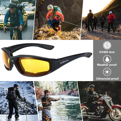 Vista 2 de Día y noche conducción motocicleta montar gafas gafas gafas de motocross