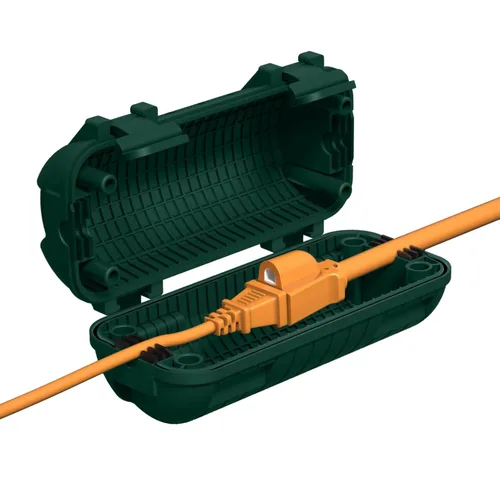 Extension Cord Cover Waterproof, Outdoor Cord Connection Protector for Outside with 4 Removable Latches, Electrical Box Plug Covers for Patio, Power