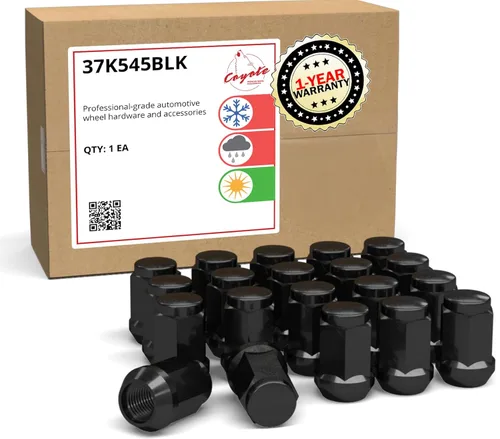 Juego de 20 tuercas de llanta, extremo cerrado, tuerca de seguridad tipo bellota, asiento cónico largo de 1.38 pulgadas, tuerca hexagonal de