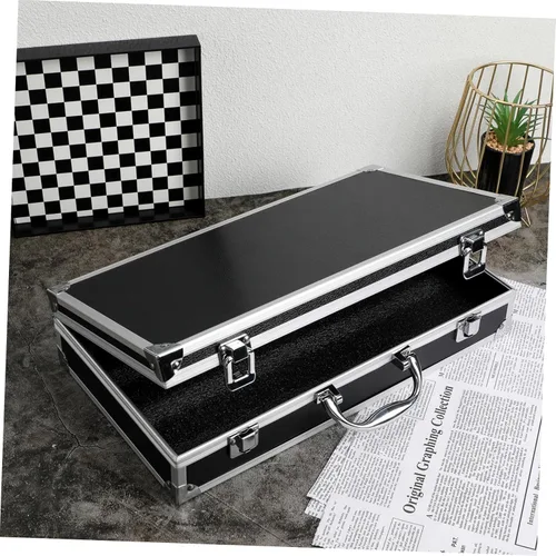 Vista 9 de VILLCASE Portable Aluminum Alloy Toolbox with Slide Lock Large Capacity Medicine and Instrument Case with Handle for Home Garage Workshop Storage