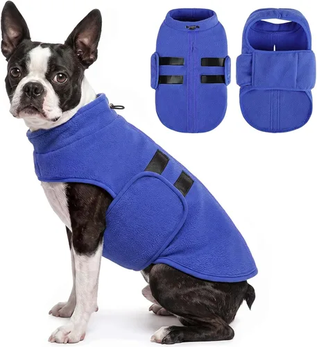 Vista 62 de Queenmore XXS Suéteres para Perros, Chaleco de Forro Polar Suave Tipo Pullover Chaqueta para Perro con Agujero para Correa, Ropa Cálida de Invierno
