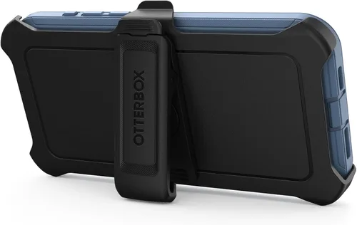 Vista 5 de OtterBox Funda para iPhone 15 Pro MAX (solamente) Serie Defender - Baby Blue Jeans (azul), sin protector de pantalla, resistente y duradera