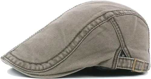 Quanhaigou Gorro plano de algodón para hombre Ivy Gatsby Newsboy de caza y taxi