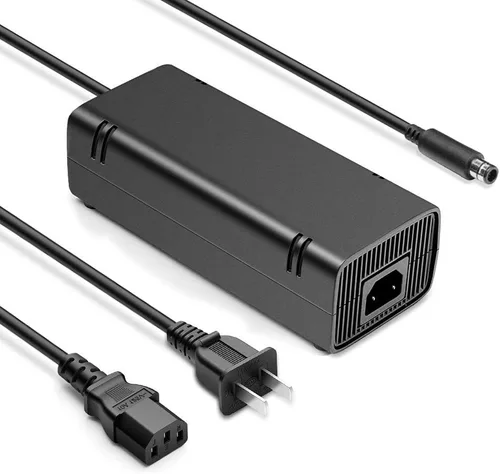 for Xbox 360 E Power Supply Brick with Power Cord, AC Adapter Power Supply Charge for Microsoft Xbox 360 E Console, 100-240V Auto Voltage, New