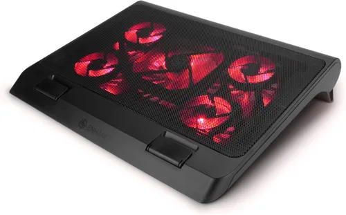 Vista 10 de ENHANCE Soporte de refrigeración para laptop gaming con ventiladores LED refrigerantes, altura ajustable y puerto USB dual para laptops de 17