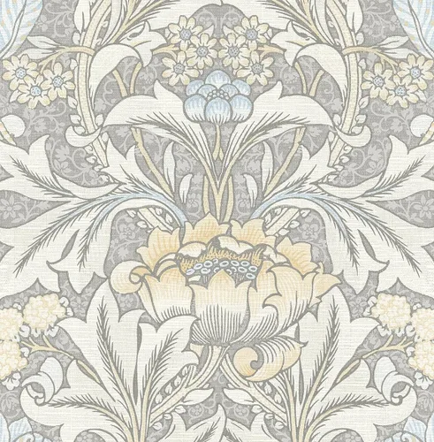Vista 11 de NextWall Acanthus Papel pintado floral de pelar y pegar (denim y salvia)
