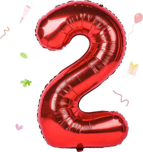 Vista 140 de Smlpuame - Globos grandes de 40 pulgadas de números del 0 al 9, globos numéricos para decoración de fiesta de cumpleaños, globos de helio