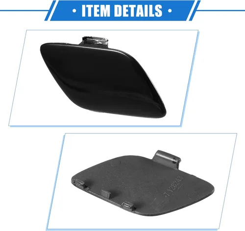 Vista 5 de Tapa para gancho de remolque de automóvil, compatible con BMW E92 Coupé E93 2007-2010, plástico duradero negro delantero derecho