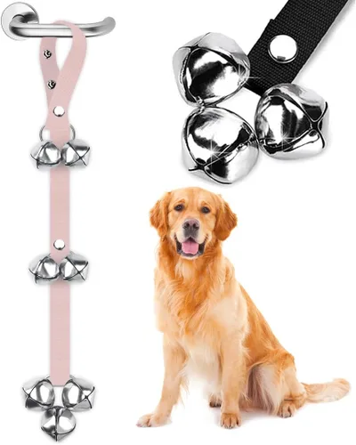 Vista 9 de BLUETREE Paquete de 2 timbres para perros de alta calidad, campanas ajustables para entrenar a tu cachorro de la manera fácil, 7 timbres extra