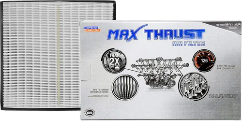 Vista 51 de Filtro de aire de motor MPG Defense Max Thrust de Spearhead para vehículos de todo kilometraje, se adapta como el OEM, restaura MPG y aceleración