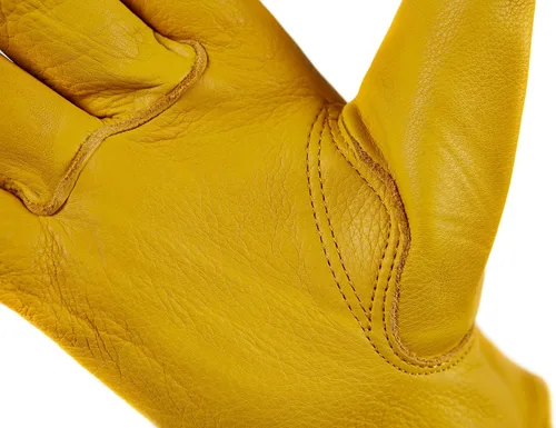 Vista 5 de Guantes de piel de ciervo dorados grandes para hombres Saranac