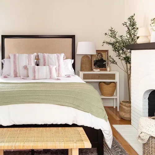 Vista 4 de Fundas de Almohadas Decorativas Boho con Mechones para Sofá Cama, Funda de Almohada Lumbar Pequeña de 12 x 20 Pulgadas, Funda de Almohada de Acento