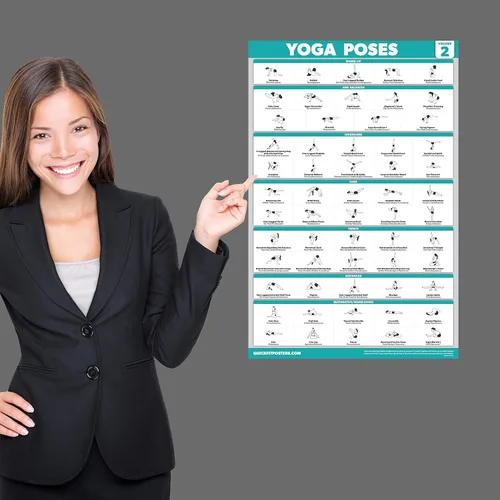 Vista 4 de Paquete de 4 – Volumen de entrenamiento de pilates 1 y 2 + Poses de yoga Volumen 1 y 2 – Juego de póster de ejercicio