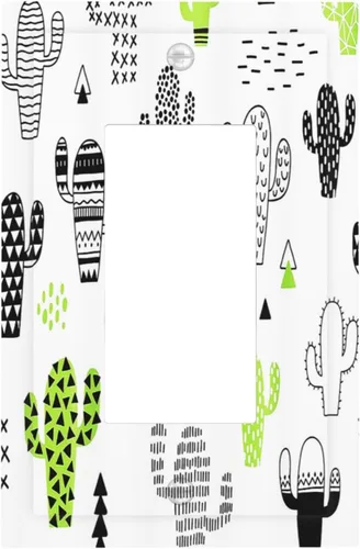 Vista 139 de Placa de Cubierta de Interruptor de Luz de 2 Posiciones Combinación de Abstracción/1 Toggle 1 Rocker Placas Decorativas de Pared de Plástico Negro