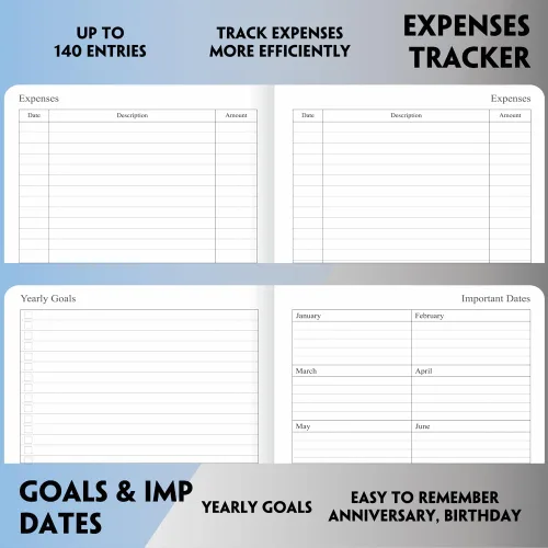 Vista 14 de 26-27 Academic Planner - Weekly and Monthly Planner, Jul 2026 - Jun 2027, Holidays, Contacts and Notes Pages, Vegan Leather Cover, Elastic Closure