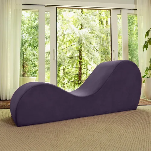 Avana Elegante tumbona para yoga, para estiramiento, relajación, berenjena.
