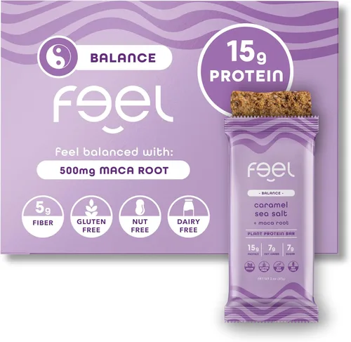 Vista 9 de The Feel Bar Barras funcionales de proteína vegetal Barras de proteína de 2 onzas (paquete de 10) Apto para intestinos, apto para dieta