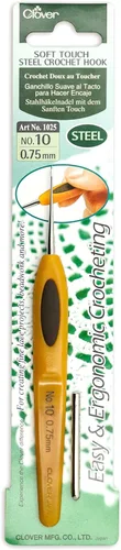 Vista 11 de Clover - Agujas de crochet de acero con tacto suave, No. 14/0.50mm (1027)