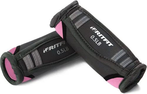 RitFit Soft Hand Weights Set - 0.5/0.75/1/1.5/2 LBS (1 Pair) Walking Dumbbell for Women & Men with Reflective Straps - Jogging, Running, Physical