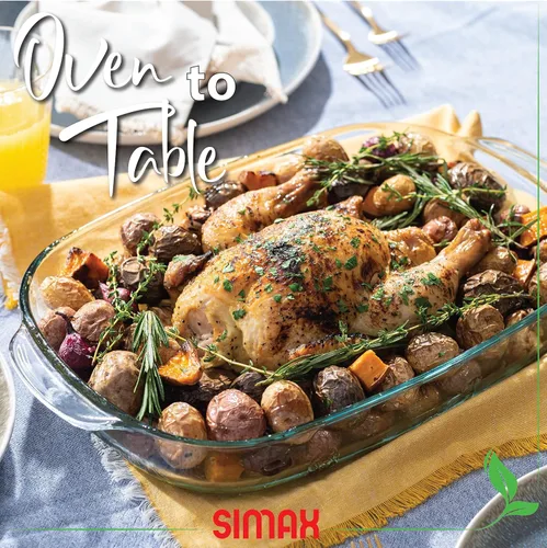 Vista 2 de Simax Cristalería Simax Plato rectangular resistente al calor, 3,5L, tamaño único, transparente