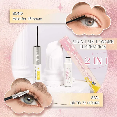 Vista 5 de FADLASH Pegamento de pestañas resistente y sellado impermeable 12ml Pegamento de pestañas en racimo para racimos de pestañas Fuerte adhesión