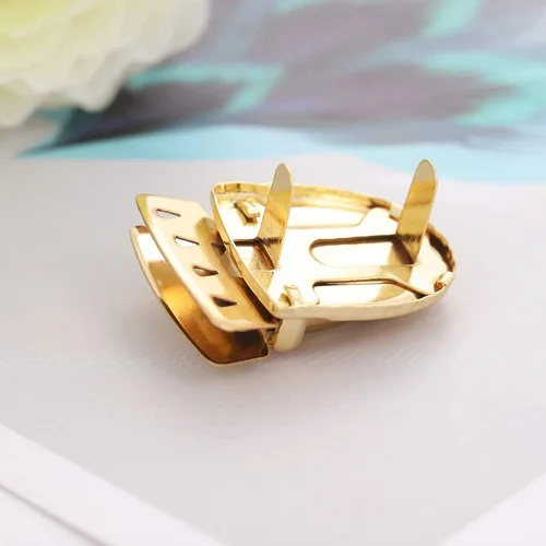 Vista 6 de Monedero con cierre de cierre de cierre de pulgar con hebilla, cartera con hebilla, cierre de metal para manualidades, carteras, bolsas de cuero