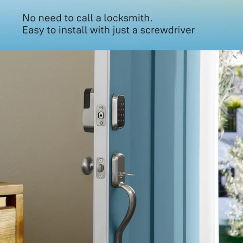 Vista 6 de Yale Security Home Assure Lock 2 Cerrojo de seguridad de doble perno, cerradura de puerta de entrada sin llave en antelina negra con teclado táctil