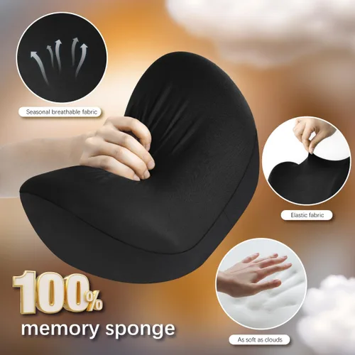 Vista 4 de 2 almohadas para el cuello del automóvil, ultra cómodas para conducir, almohada suave para reposacabezas de automóvil como nubes, hace que tu