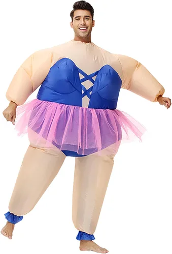 Vista 2 de BIGPETS Disfraz inflable de ballet para adultos, divertido traje inflable para Halloween, divertido disfraz
