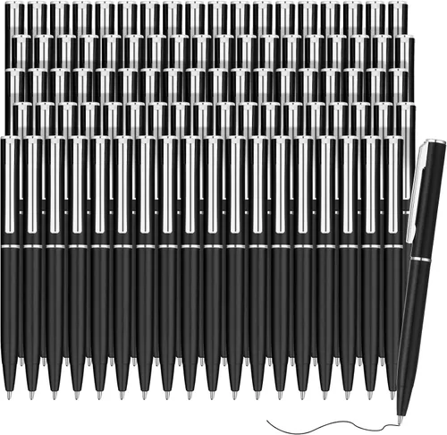 Teling 72 piezas de bolígrafos pequeños de bola, mini bolígrafos a granel, 4 pulgadas de largo, bolígrafos pequeños de tinta negra, herramienta de