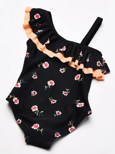 Vista 5 de Traje de baño de 1 pieza con volantes florales Morgan para niña