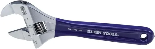 Vista 10 de Klein Tools D86932 Llave ajustable, forjada con mandíbula más delgada y acabado cromado de alto pulido, 4 pulgadas