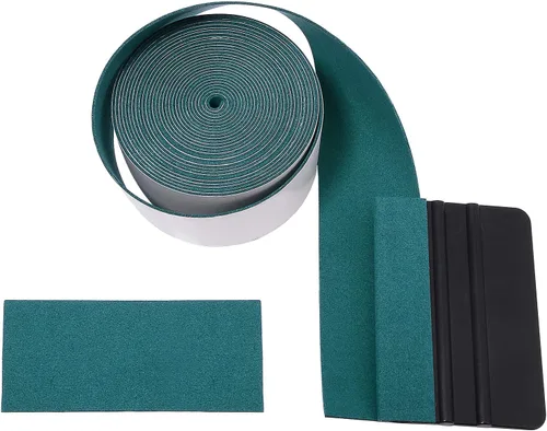 Vista 8 de FOSHIO Fieltro de microfibra para envolver bordes de escobilla de 6.6 ft de longitud, fieltro de gamuza verde oscuro para cubrir los bordes