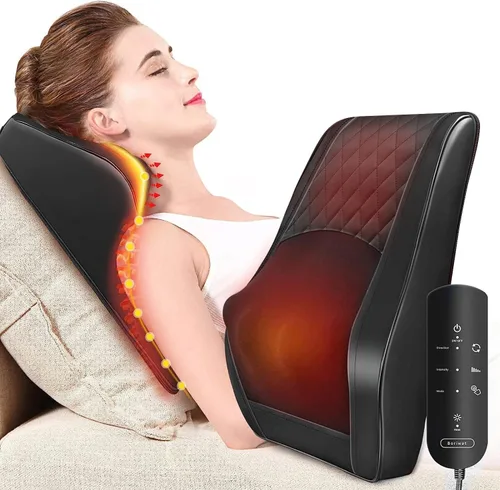 Masajeador de cuello y espalda con calor, masajeadores eléctricos para cuello y espalda, almohada de masaje 3D para espalda, cuello, hombros, alivio