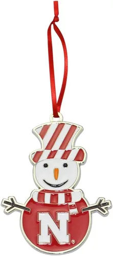 Vista 5 de Auburn Tigers - Adorno navideño de metal con muñeco de nieve