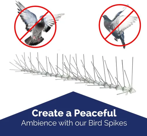 Vista 4 de Juego de pinchos de acero inoxidable contra los pájaros, de Bird-X Kit, N/A