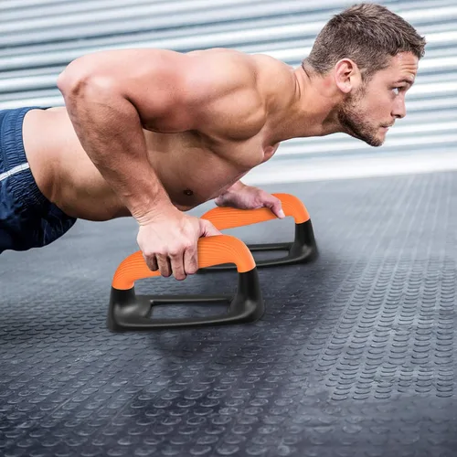 Vista 6 de Kipika Barras para Flexiones, Soportes de Flexiones con Mango de Plástico Suave Engrosado, Base Estable y Antideslizante, Mangos para Flexiones
