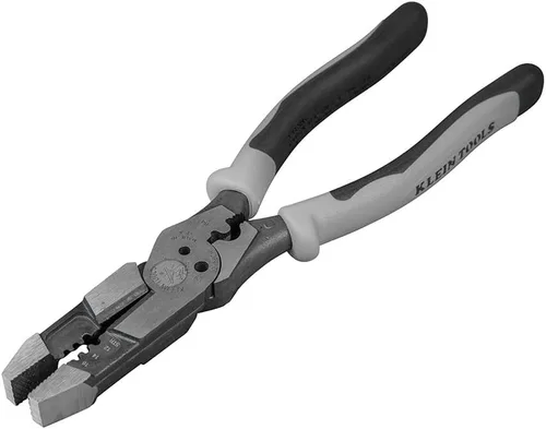 Vista 3 de Klein Tools Alicates multiherramienta J215-8CR, fabricados en Estados Unidos, herramienta híbrida multipropósito/crimpadora, pelacables, corte