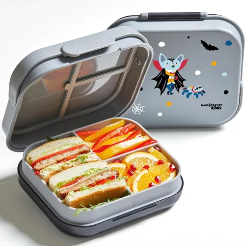 Vista 13 de Bentoheaven Lonchera Bento prémium para niños, 9 diseños, a prueba de fugas, 3-4 compartimentos, divisor, tamaño ideal de 30 onzas, apta para Rosa