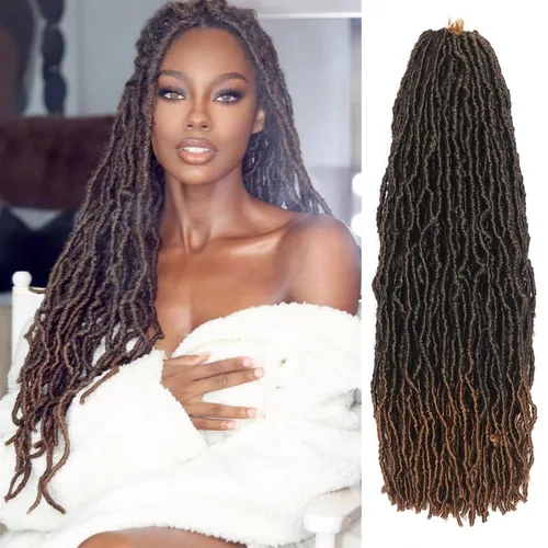 Vista 29 de Extensiones de cabello de ganchillo de 12 pulgadas de pelo sintético de ganchillo 1B, extensiones de cabello de ganchillo suaves