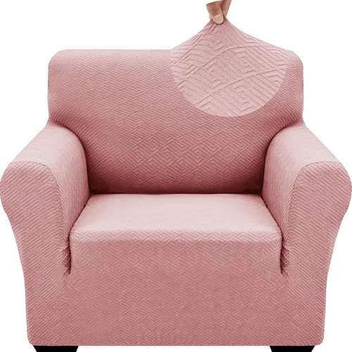 Vista 69 de ZNSAYOTX 1 Funda de silla Jacquard para sala de estar, funda de silla de alta elasticidad con brazos, antideslizante, apta para mascotas, funda