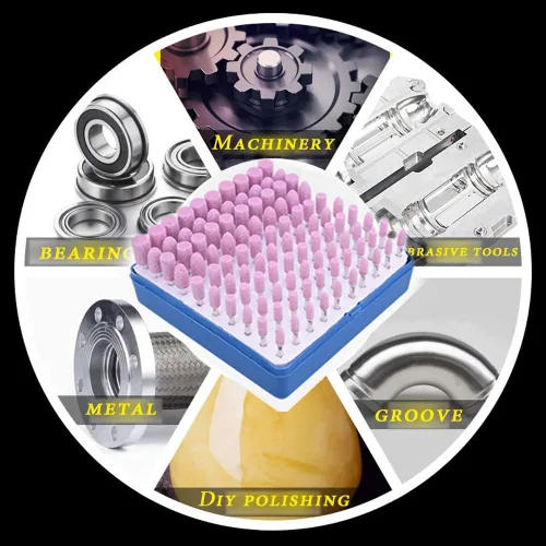 Vista 6 de 10 unids 1/8 vástago abrasivo montado piedra rotativa herramienta muelas abrasivas Bit Set para Dremel