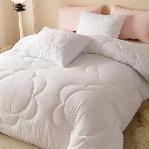 Vista 406 de CLOTHKNOW Juego de edredón de 3 piezas a cuadros color beige óxido, tamaño Full, juego de ropa de cama de cuadros edredón terracota con 2 fundas