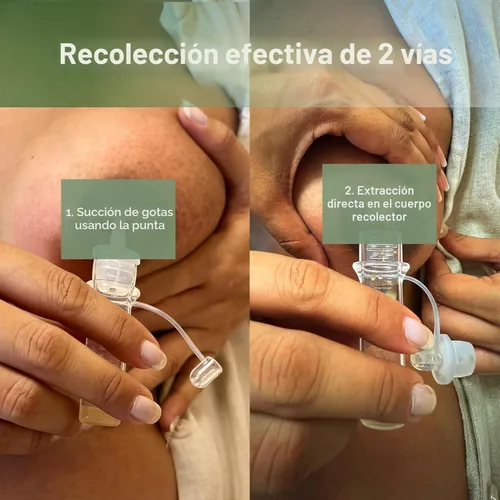 Vista 5 de Kit de colector de calostro haakaa, colector de leche materna con paño de algodón, toallitas y estuche de almacenamiento, listo para usar