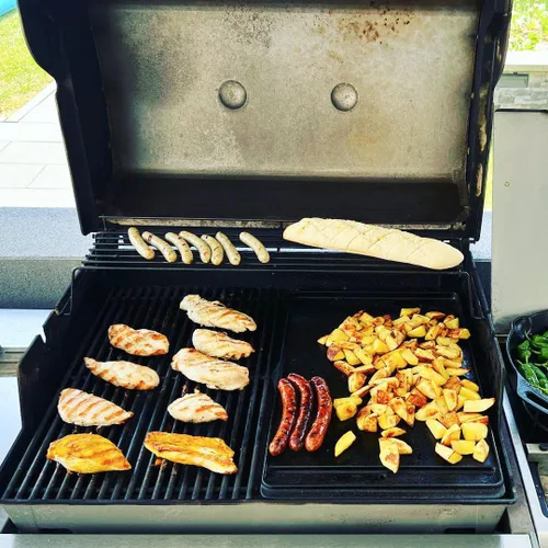 Vista 5 de Plancha de hierro fundido 7566 para parrilla de gas Weber Genesis serie 300, repuesto para Weber Genesis 300 Series E-310 E-320 E-330 S-310 S-320