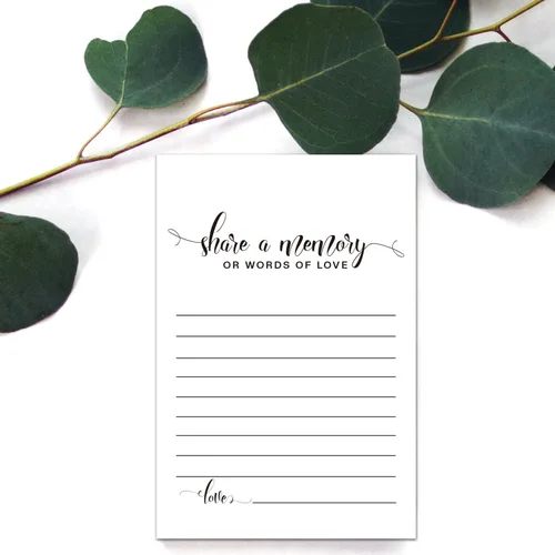 Vista 4 de Tarjetas de memoria, decoraciones de celebración de la vida, libro de visitas funerarias, libro de invitados conmemorativo para bodas, duchas