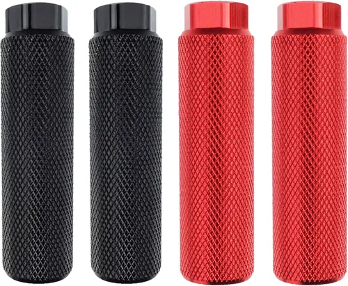 Vista 10 de 2 pares de reposapiés de aleación de aluminio para bicicleta de montaña, clavijas de acrobacias traseras, compatibles con ejes de 3/8 pulgadas