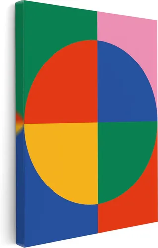 Vista 9 de Poster Master Bauhaus Canvas - Abstract Circles Print - Geometric Shapes Art - Mid Century Modern Design - Chic Boho Art - Colorful Living Room or