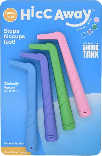 Vista 12 de HiccAway Pajita para el hipo - Detiene el hipo de forma natural y rápida - Como se vio en el programa Shark Tank - Alivio clínicamente probado