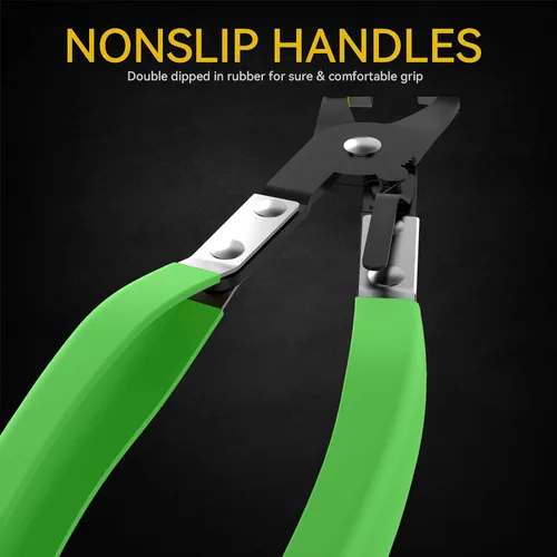 Vista 7 de Renekton Juego de alicates de abrazadera de manguera, abrazadera de manguera de largo alcance de alambre flexible, mordaza giratoria tipo R